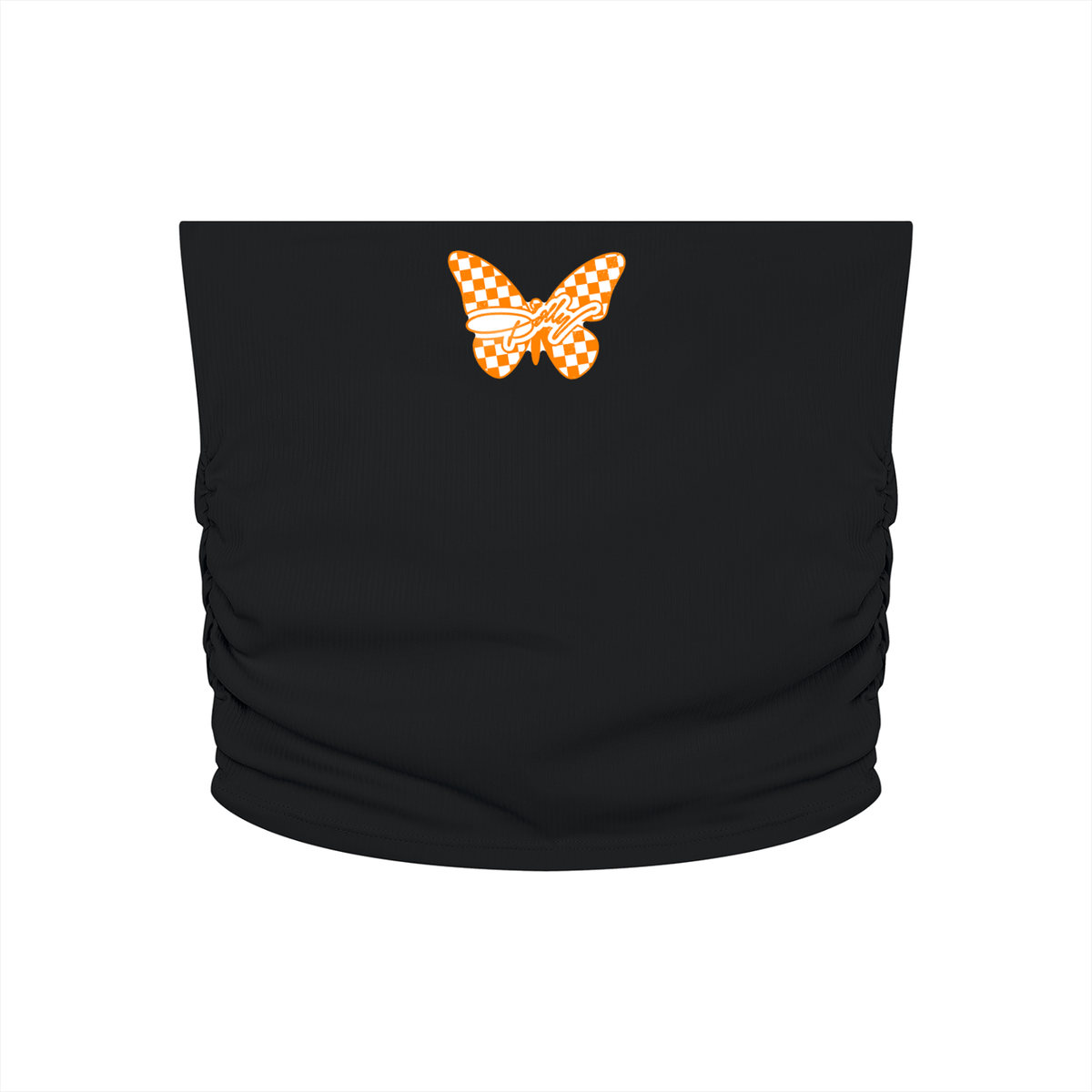 Dolly Butterfly Ruched Tube Top