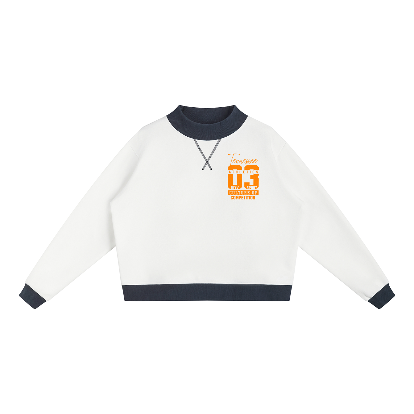 Tennessee 03 Contrast Mock-Neck Sweatshirt