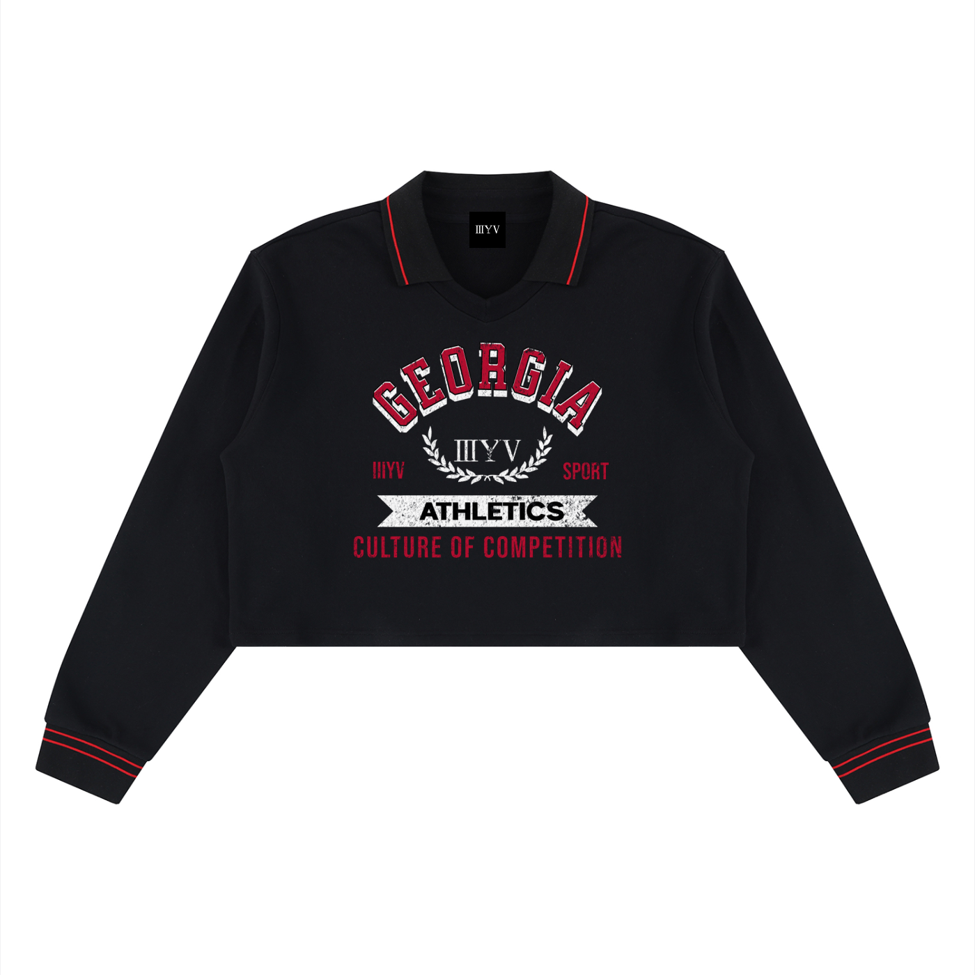 Georgia Athletics Collared Crop Sweatshirt