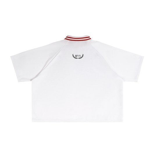 Contrast Lapel Collar Georgia T-Shirt