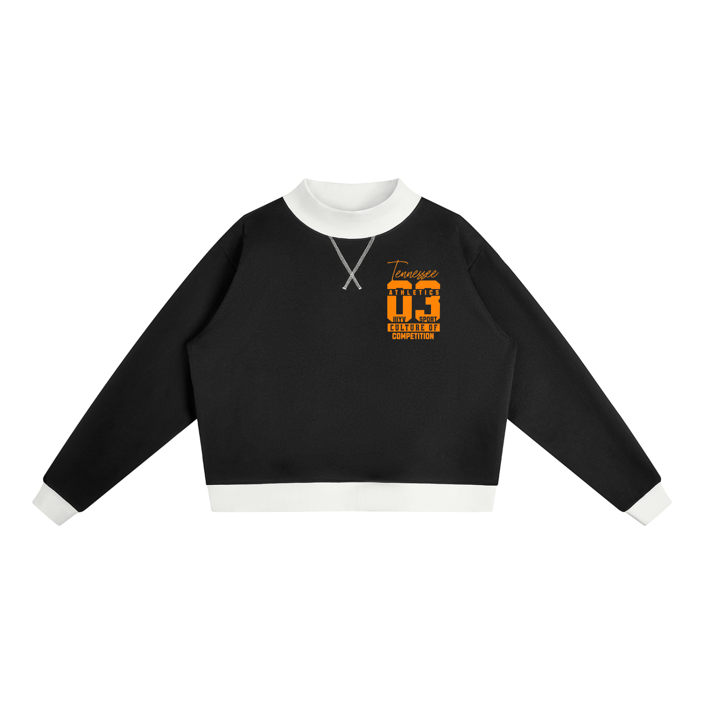 Tennessee 03 Contrast Mock-Neck Sweatshirt