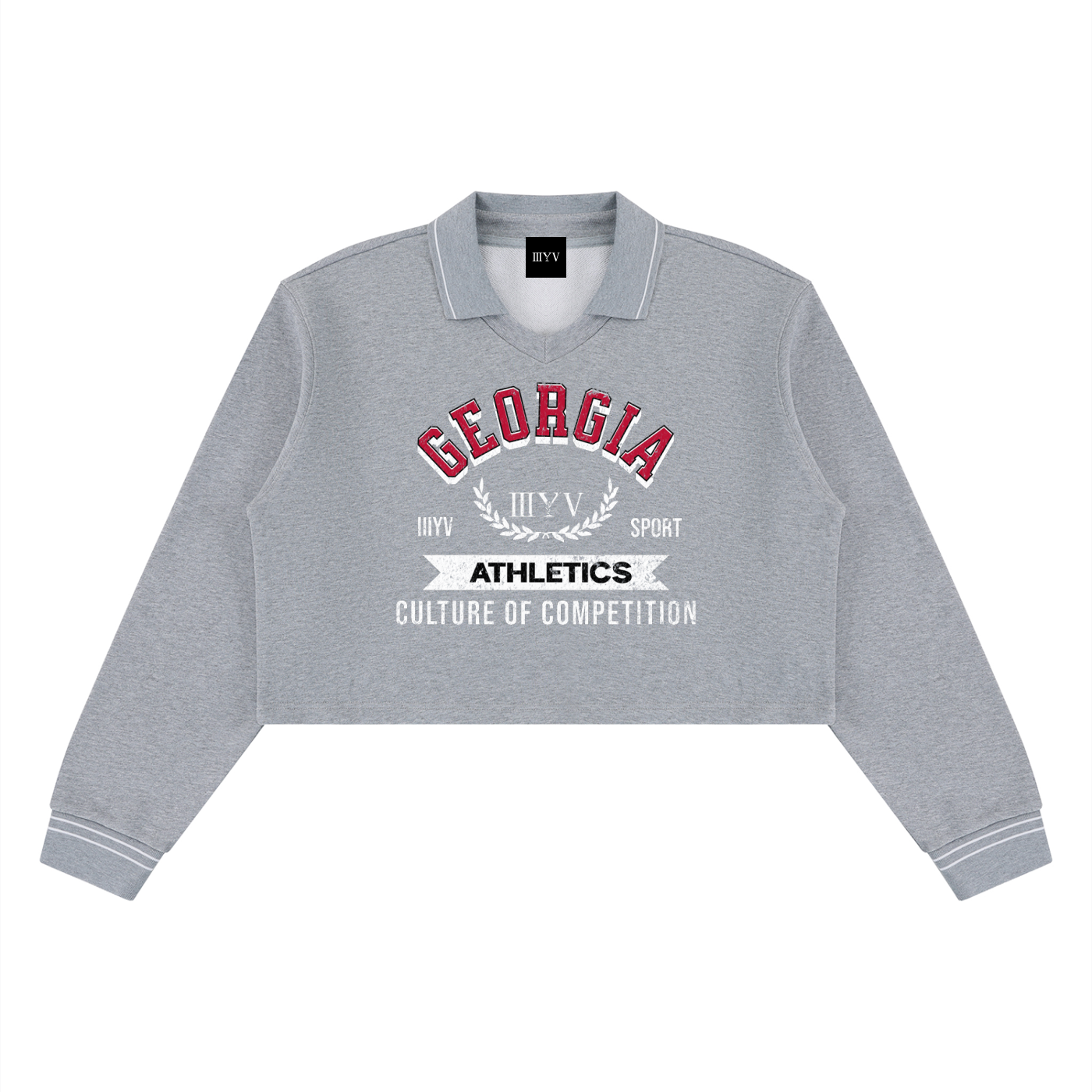Georgia Athletics Collared Crop Sweatshirt