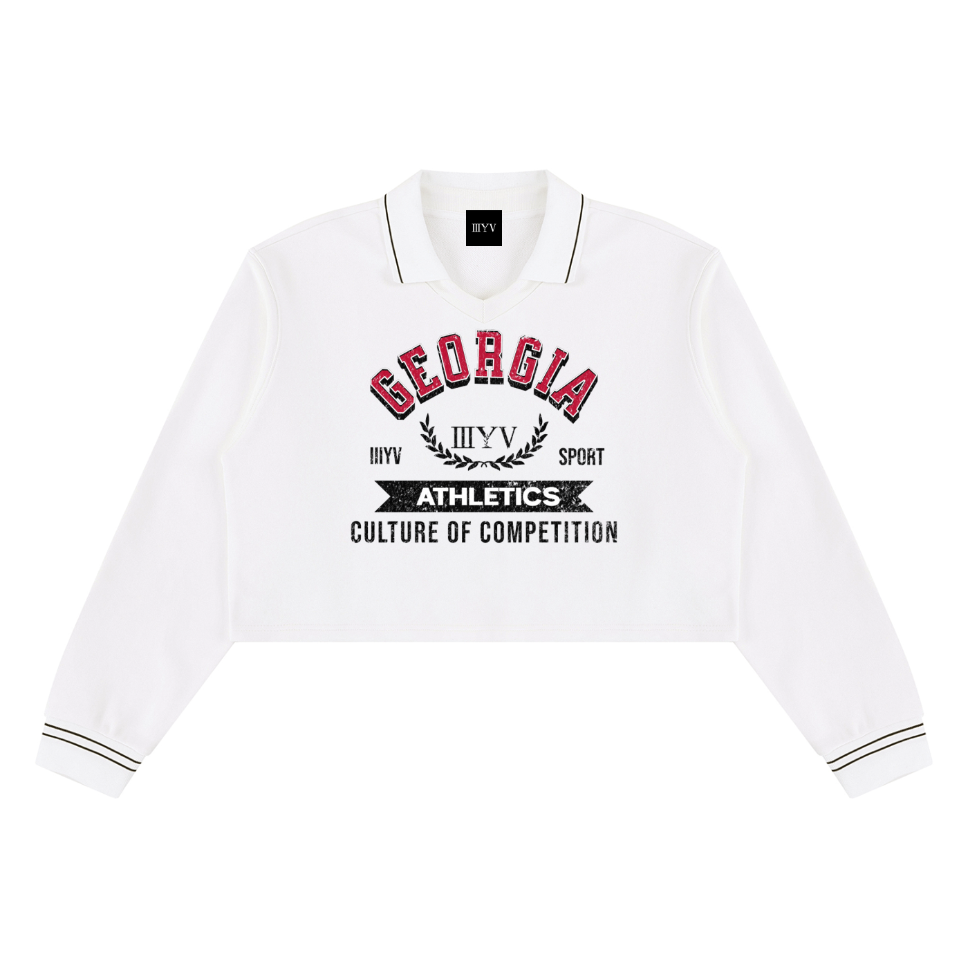 Georgia Athletics Collared Crop Sweatshirt