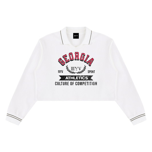 Women’s Crop Collared Sweatshirt