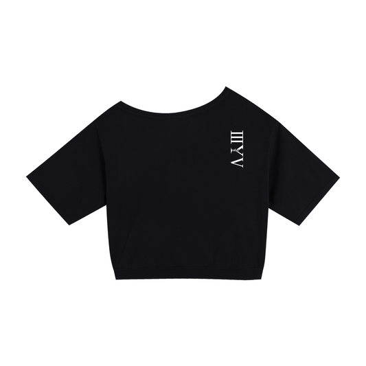 Asymmetric Shoulder Oversized Cotton T-Shirt