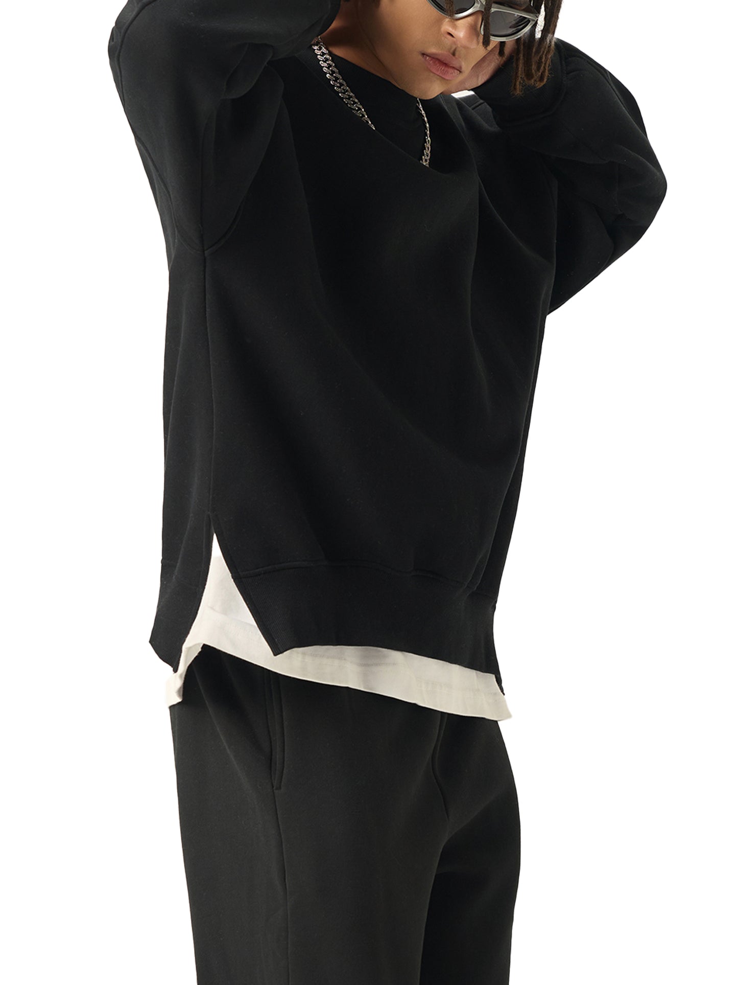 Fleece Side Slit Legacy Crewneck Sweatshirt